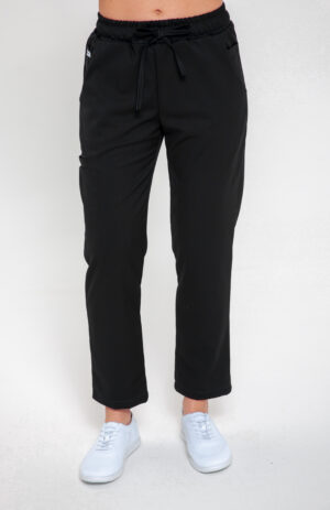 Spodnie Medyczne Damskie Comfy Straight - Midnight Black - Scrubsheep