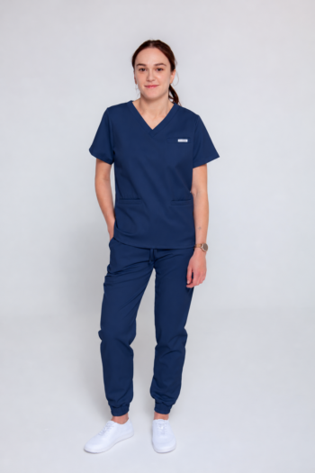 Komplet Medyczny Damski Comfy Jogger - Navy Blue