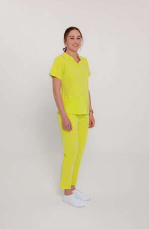 Spodnie Medyczne Damskie Light - Lemon Yellow - Scrubsheep