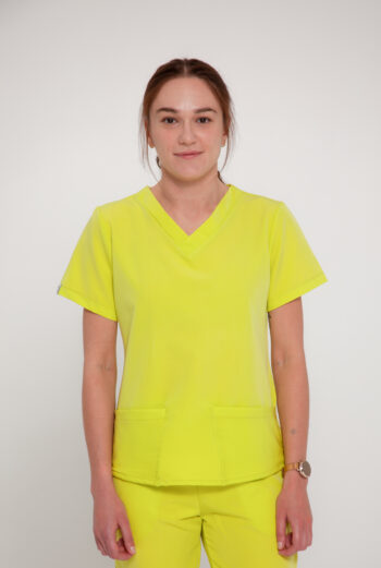 Bluza Medyczna Damska Light - Lemon Yellow - Scrubsheep