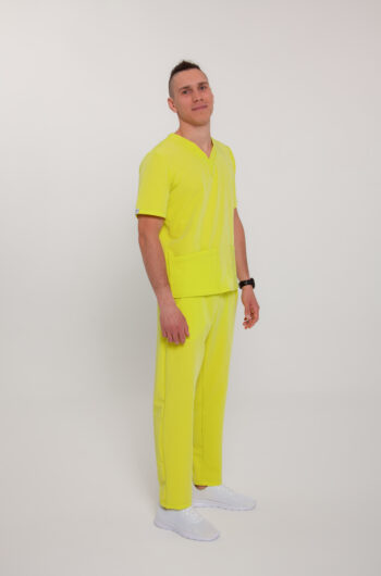Spodnie Medyczne Męskie Light - Lemon Yellow - Scrubsheep