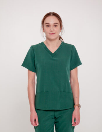 Bluza Medyczna Damska Light - Bottle Green - Scrubsheep