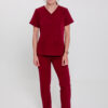 Spodnie Medyczne Damskie Light - Wine Red - Scrubsheep