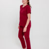 Bluza Medyczna Damska Light - Wine Red - Scrubsheep