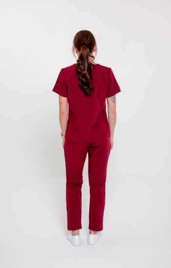 Komplet Medyczny Damski Light – Wine Red - Scrubsheep