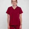 Bluza Medyczna Damska Light - Wine Red - Scrubsheep