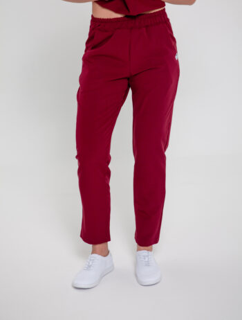 Spodnie Medyczne Damskie Light - Wine Red - Scrubsheep