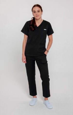 Komplet Medyczny Damski Comfy Straight - Midnight Black - Scrubsheep