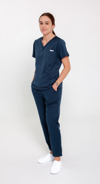 Komplet Medyczny Damski Comfy Straight - Navy Blue - Scrubsheep