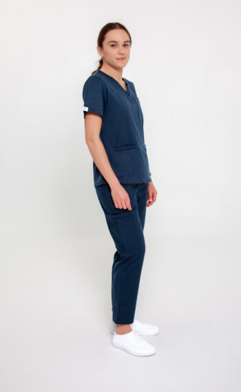 Komplet Medyczny Damski Comfy Straight - Navy Blue - Scrubsheep