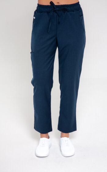 Spodnie Medyczne Damskie Comfy Straight - Navy Blue - Scrubsheep
