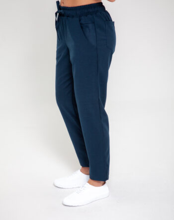 Spodnie Medyczne Damskie Comfy Straight - Navy Blue - Scrubsheep