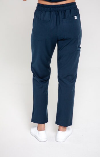 Spodnie Medyczne Damskie Comfy Straight - Navy Blue - Scrubsheep