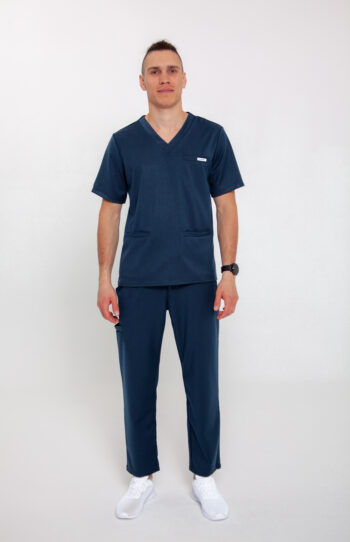 Komplet Medyczny Męski Comfy Straight - Navy Blue - Scrubsheep