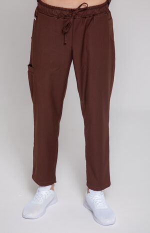 Spodnie Medyczne Męskie Comfy Straight - Chocolate Brown - Scrubsheep