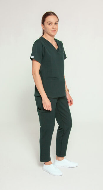Komplet Medyczny Damski Comfy Straight - Pine Green - Scrubsheep