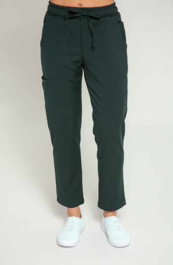 Spodnie Medyczne Damskie Comfy Straight - Pine Green - Scrubsheep