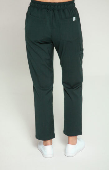 Spodnie Medyczne Damskie Comfy Straight - Pine Green - Scrubsheep
