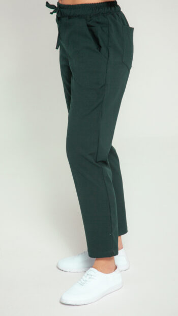 Spodnie Medyczne Damskie Comfy Straight - Pine Green - Scrubsheep