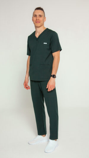 Komplet Medyczny Męski Comfy Straight - Pine Green - Scrubsheep