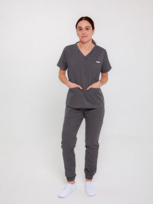 Komplet Medyczny Damski Comfy Jogger – Shadow Grey – Scrubsheep